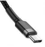 Cable de carga / datos de la serie baseus cafule usb-c a usb-c pd2.0 60w flash 1m, gris-negro