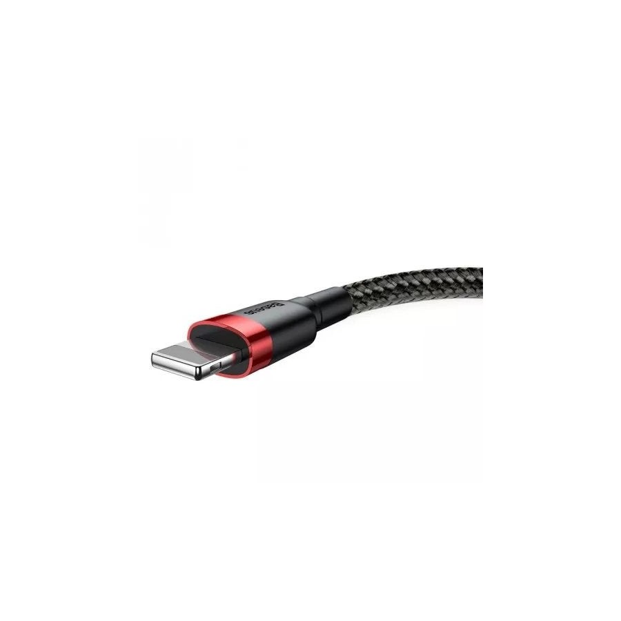 Cable baseus calklf-c19 (lightning m - usb 2.0 m, 2m, black and red color)