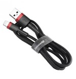 Cable baseus calklf-c19 (lightning m - usb 2.0 m, 2m, black and red color)