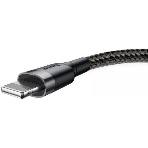 Baseus cable usb 2.0 lightning 1.5a 2m (gris y negro)