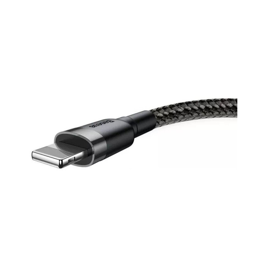 Baseus cable usb 2.0 lightning 1.5a 2m (gris y negro)