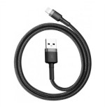 Baseus cable usb 2.0 lightning 1.5a 2m (gris y negro)