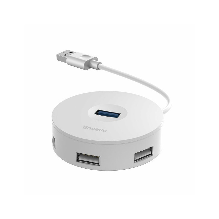 Hub baseus cahub-f02 (3x usb 2.0, 1x usb 3.0, color blanco)