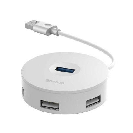 Hub baseus cahub-f02 (3x usb 2.0, 1x usb 3.0, color blanco)
