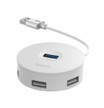 Hub baseus cahub-f02 (3x usb 2.0, 1x usb 3.0, color blanco)