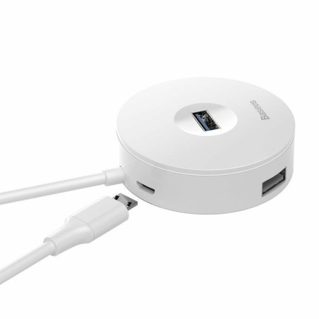 Hub baseus cahub-f02 (3x usb 2.0, 1x usb 3.0, color blanco)