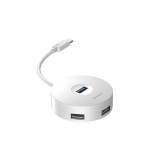 Hub baseus cahub-g02 usb-c (3x usb 2.0 1x usb 3.0 color blanco)