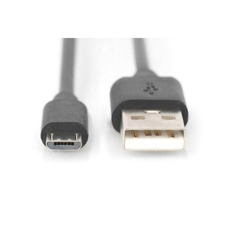 Digitus 1m, usb2.0-a/usb2.0 micro-b cable usb 2.0 usb a micro-usb b negro