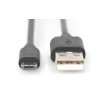 Digitus 1m, usb2.0-a/usb2.0 micro-b cable usb 2.0 usb a micro-usb b negro