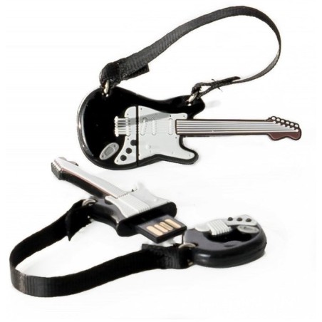 Pendrive 32gb tech one tech guitarra black and white usb 2.0