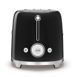Tostadora smeg tsf02bleu 2 ranuras largas 1500w negra