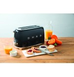 Tostadora smeg tsf02bleu 2 ranuras largas 1500w negra