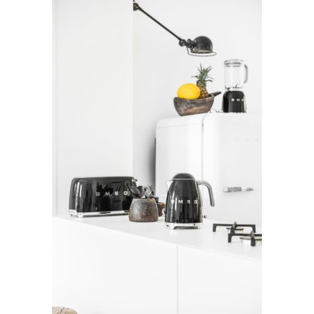 Tostadora smeg tsf02bleu 2 ranuras largas 1500w negra