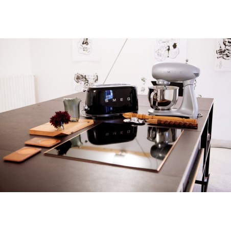 Tostadora smeg tsf02bleu 2 ranuras largas 1500w negra