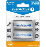 Baterías recargables everactive r14 / c ni-mh 3500 mah listas para usar