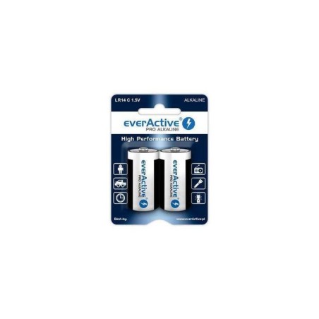 Pilas alcalinas everactive pro alkaline lr14 c - blíster - 2 piezas