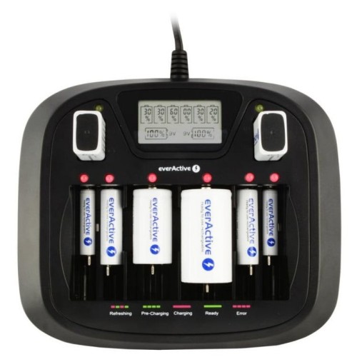 Cargador universal everactive nc 9000u aaa/aa c/d 9v 50/60hz 30w