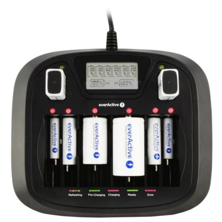 Cargador universal everactive nc 9000u aaa/aa c/d 9v 50/60hz 30w