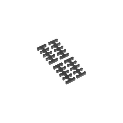 Alphacool eiskamm x8 - 3mm, guía de cable negro, 4 piezas