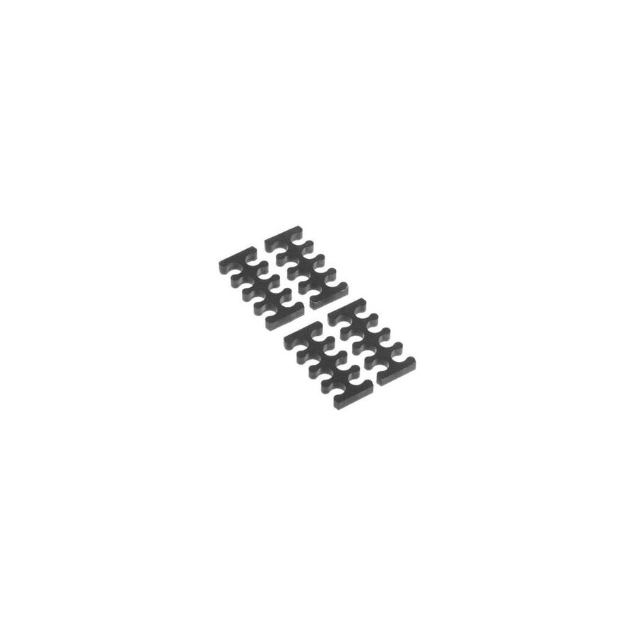 Alphacool eiskamm x8 - 3mm, guía de cable negro, 4 piezas