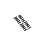 Alphacool eiskamm x8 - 3mm, guía de cable negro, 4 piezas
