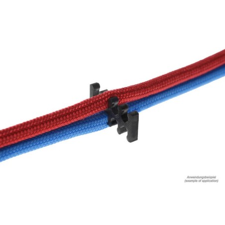 Alphacool eiskamm x8 - 3mm, guía de cable negro, 4 piezas