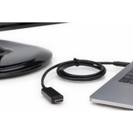 Digitus cable usb-c a hdmi 4k macho/macho 2m negro