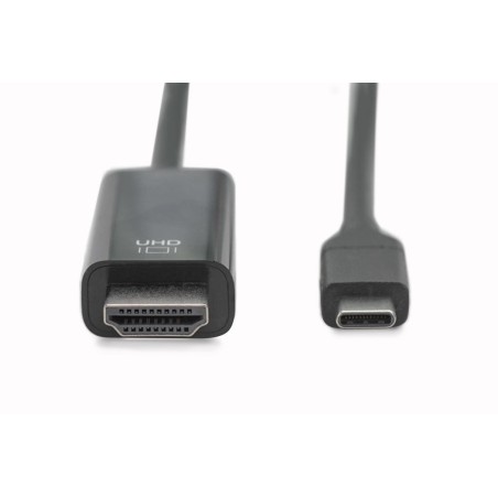 Digitus cable usb-c a hdmi 4k macho/macho 2m negro