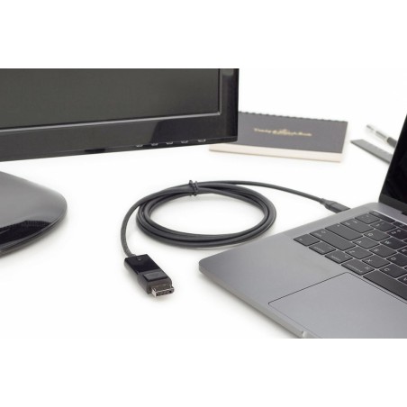 Digitus cable usb-c a displayport macho/macho 2m negro