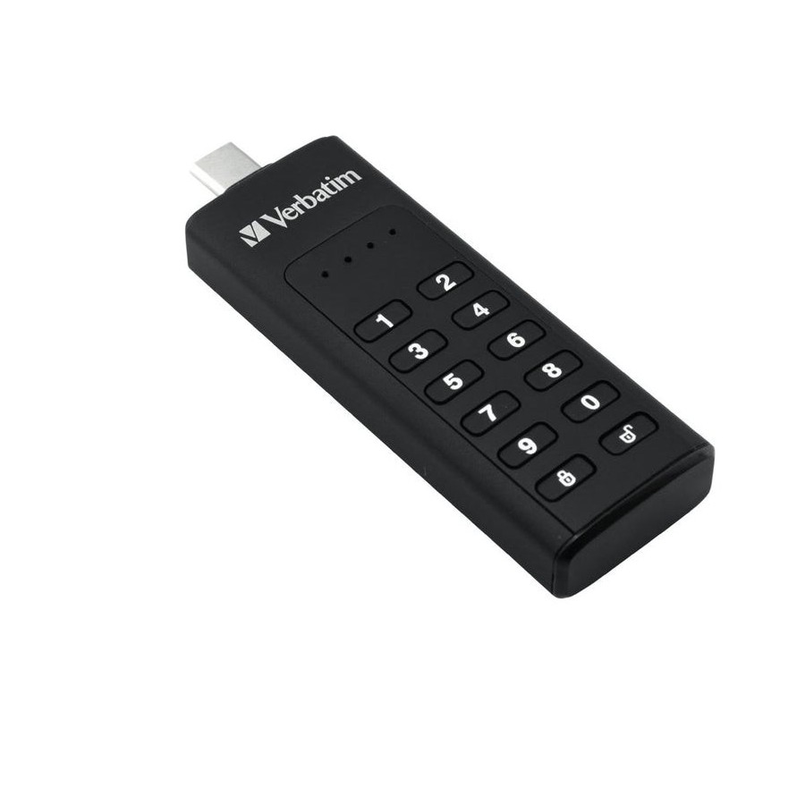 Pendrive verbatim 128gb 3.0 typ a keypad secure drive aes