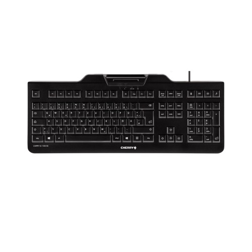 Cherry kc 1000 sc teclado usb qwerty inglés de ee. uu. negro