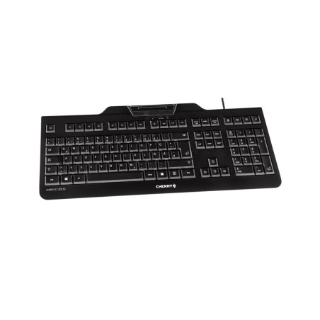Cherry kc 1000 sc teclado usb qwerty inglés de ee. uu. negro