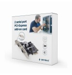 Gembird tarjeta pci express puerto serie+ adaptador perfil bajo spc-22