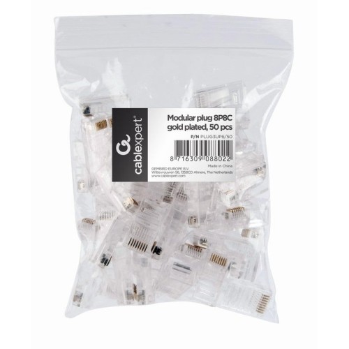 Gembird conector rj45 cat5 50uds plug3up6/50