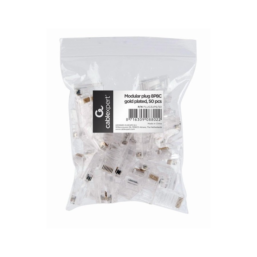 Gembird conector rj45 cat5 50uds plug3up6/50