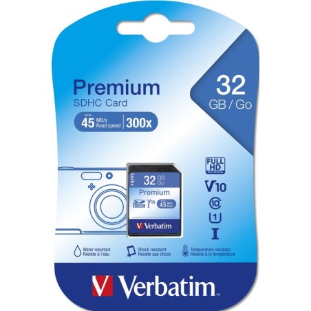 Verbatim secure digital 32gb sdhc v10 u1 43963