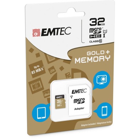 Emtec micro sdhc 32gb uhs1 u1 cl10 ecmsdm32ghc10gp
