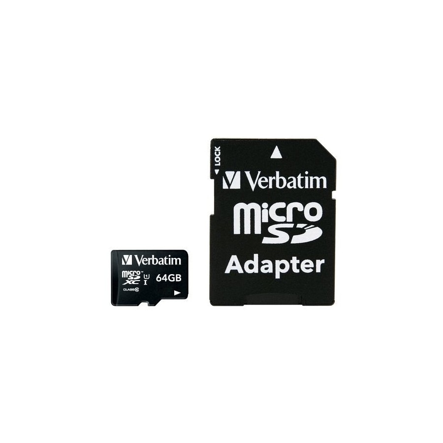 Verbatim premium micro sdxc 64gb cl10 uhs-1 44084