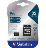 Verbatim pro micro sdhc 32gb u3 cl10 47041