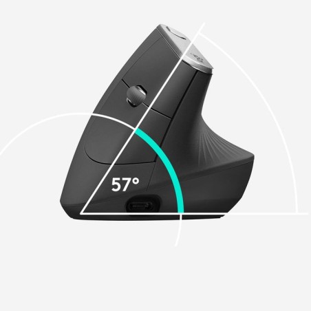Ratón logitech vertical mx hasta 4000 dpi - 910-005448