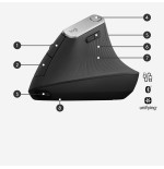Ratón logitech vertical mx hasta 4000 dpi - 910-005448