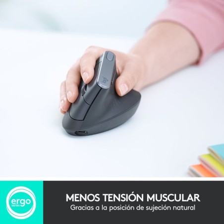 Ratón logitech vertical mx hasta 4000 dpi - 910-005448