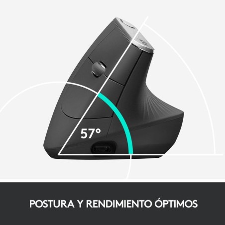Ratón logitech vertical mx hasta 4000 dpi - 910-005448
