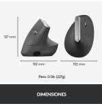 Ratón logitech vertical mx hasta 4000 dpi - 910-005448