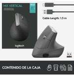 Ratón logitech vertical mx hasta 4000 dpi - 910-005448