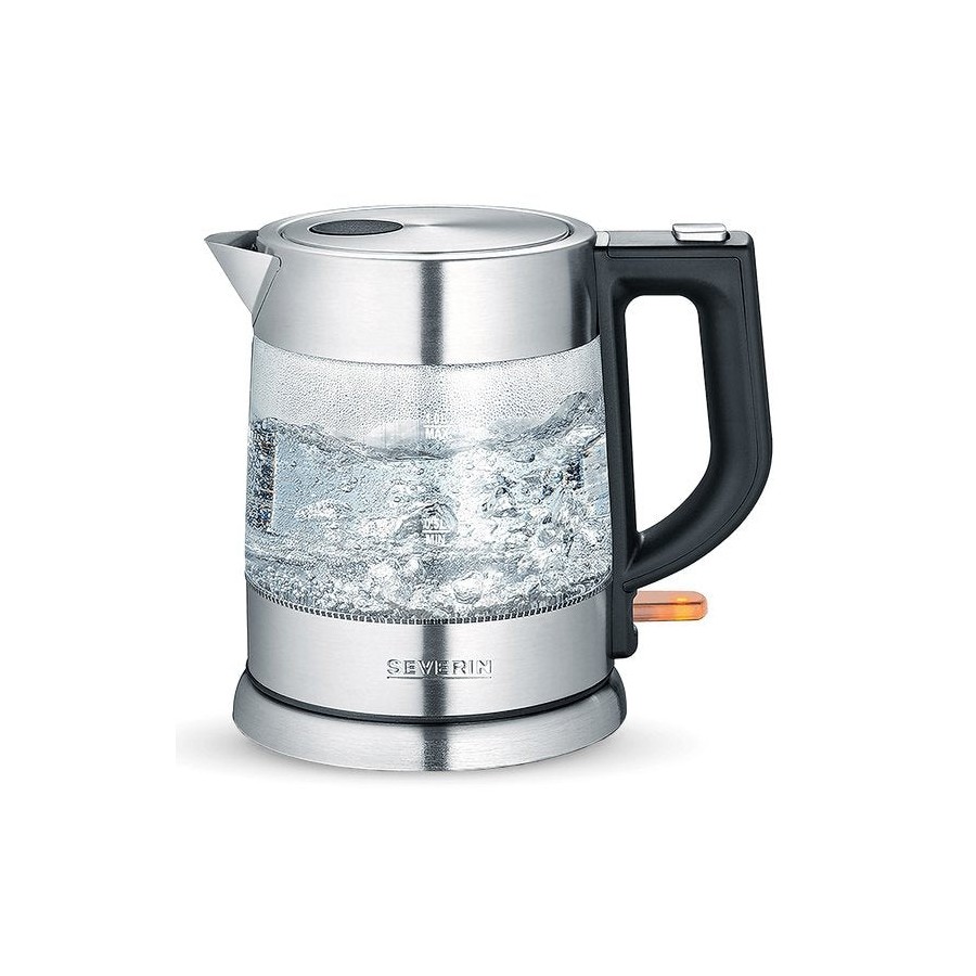 Severin wk 3468 tetera eléctrica 1 l 2200 w negro, acero inoxidable, transparente