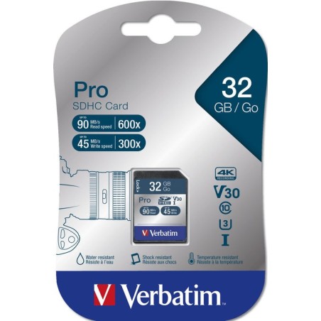 Verbatim pro secure digital 32gb cl10 uhs 47021