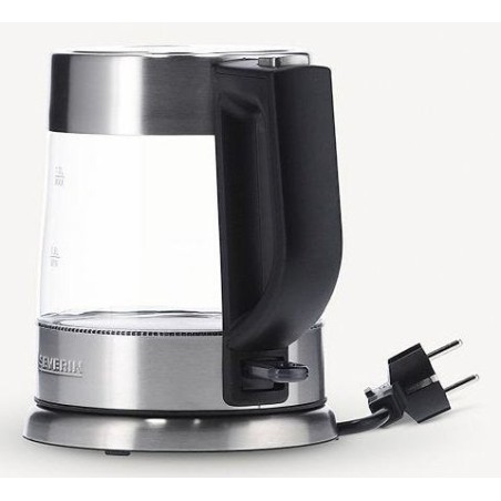 Severin wk 3468 tetera eléctrica 1 l 2200 w negro, acero inoxidable, transparente