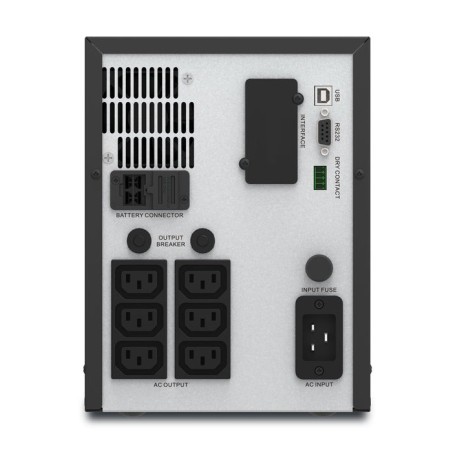 Apc easy ups smv sistema de alimentación ininterrumpida (ups) línea interactiva 3000 va 2100 w 6 salidas ac