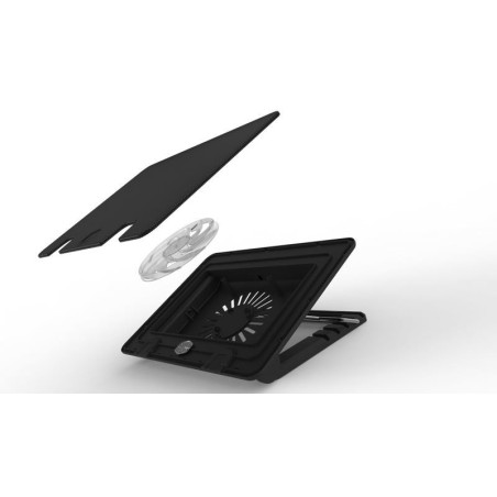 Coolermaster base refrigeradora port. ergostand iv negro/1 ventilador/4xusb 2.0/1 micro usb/17  r9-nbs-e42k-gp